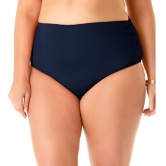 Anne Cole Live in Color Convertible Swim Bottom Navy Plus Size 20W - Picture 9 of 10